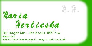 maria herlicska business card